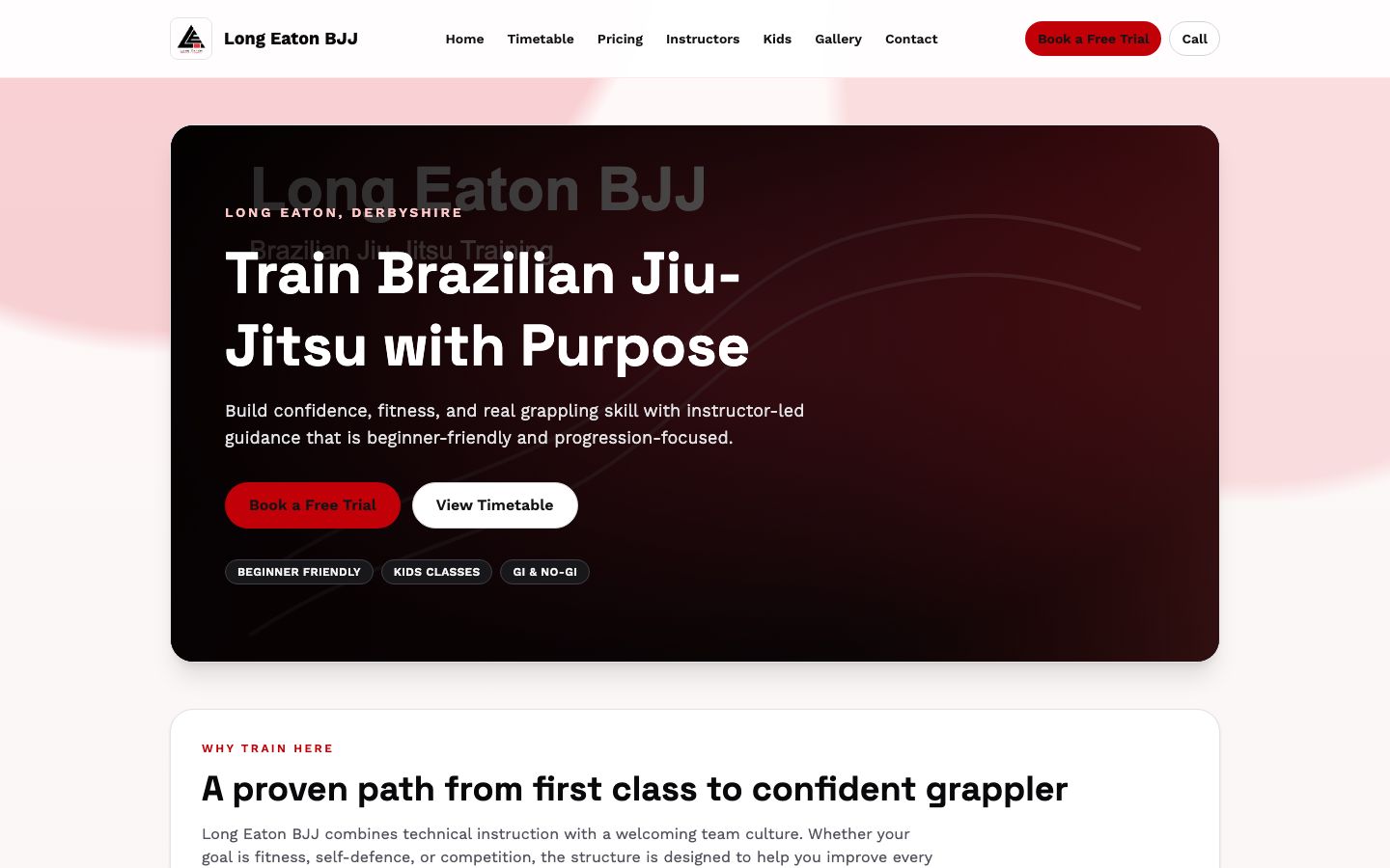 Long Eaton BJJ website